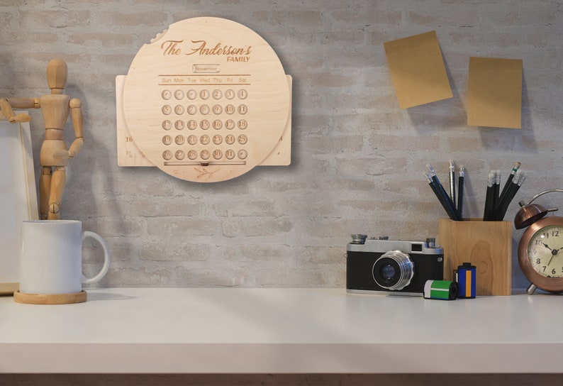 Holzkalender. Ewiger Kalender aus Holz. 2020 Wandkalender. - Etsy.de