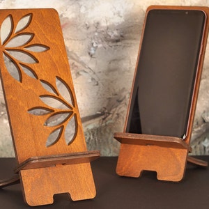 wood phone stand wood phone holder gift charging station men phone holder wood docking station