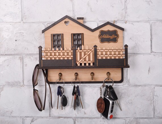 Wall Key Holder Personalized Key Holder Key Hanger for Wall Ntryway Organizer Mail Holder Etsy