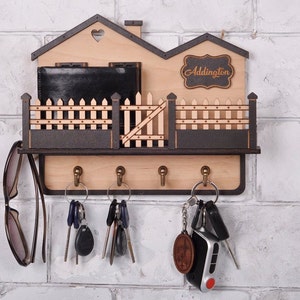 Wall key holder Personalized Key Holder Key Hanger for Wall ntryway organizer Mail holder