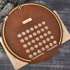 Wooden Calendar. Wooden Perpetual calendar. 2020 wall calendar. Calendar laser cut. Desk calendar