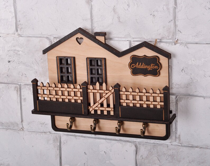 Custom Wood Key Holder for Wall, Personalized Entryway Organizer - Etsy