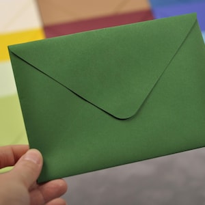 A7 Green Envelopes, 5.25x7.25 envelopes, A7 Envelopes 120 gsm, decorative envelopes, wedding envelopes