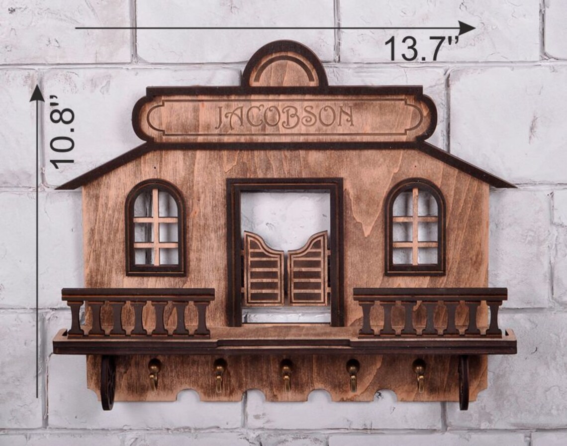 Personalized Key Holder. Custom Wood Key Holder for Wall. Etsy