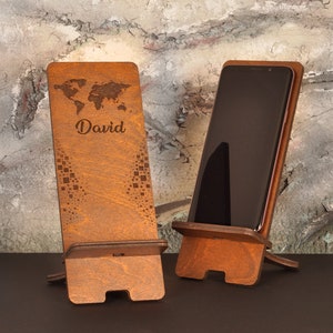 phone stand wood phone stand gift charging station phone holder men docking station gift