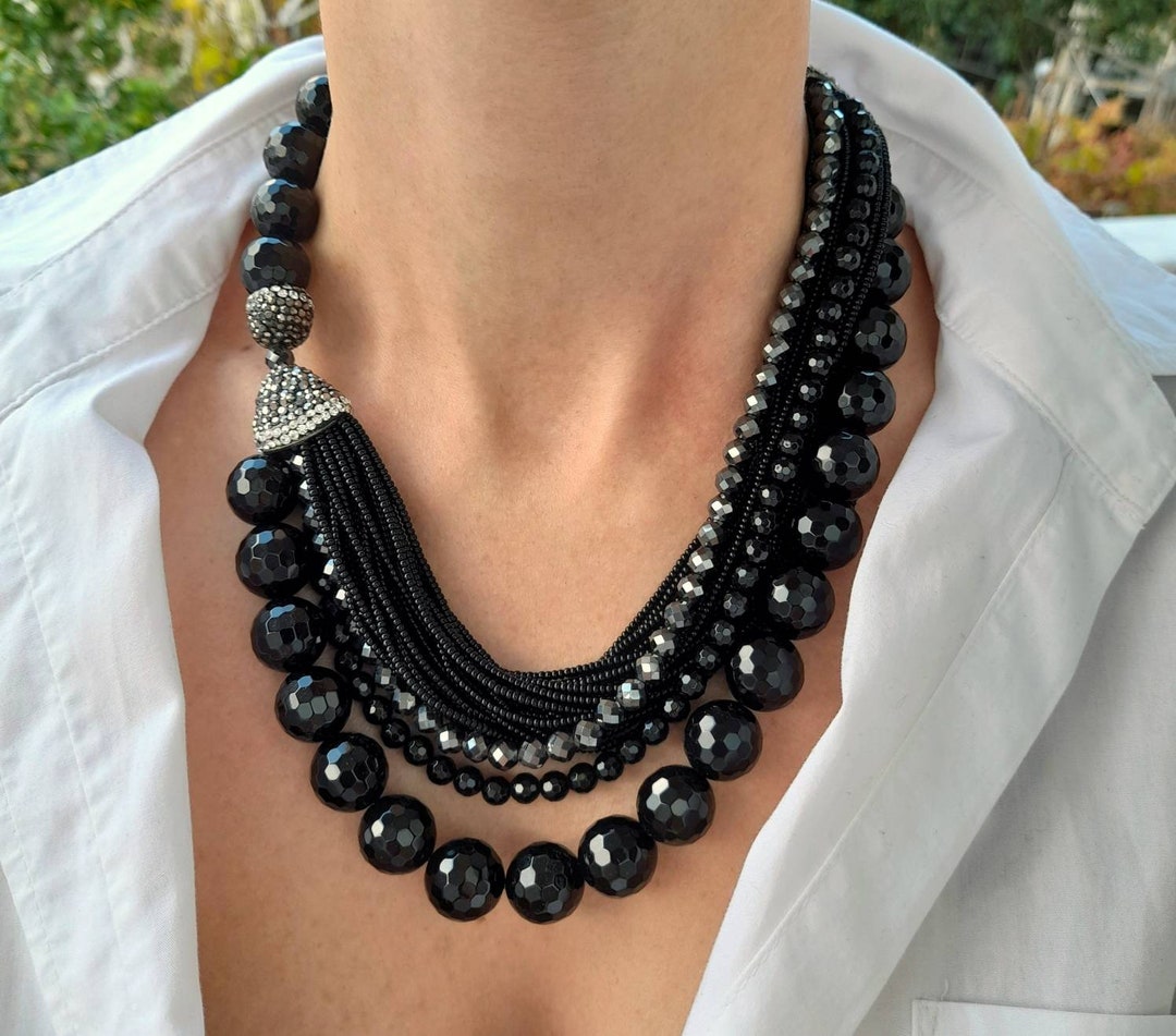 ★SENTIMENTS★ NO.503 [BLACK] NECKLACE Paparazzi ♥ Affectionate Action - Black ♥ Necklace
