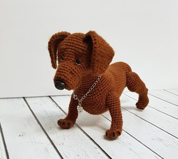 realistic stuffed dachshund