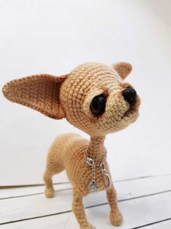 Crochet dog Amigurumi Chihuahua plushie toy Stuffed chihuahua toy Crochet chihuahua Dog lover