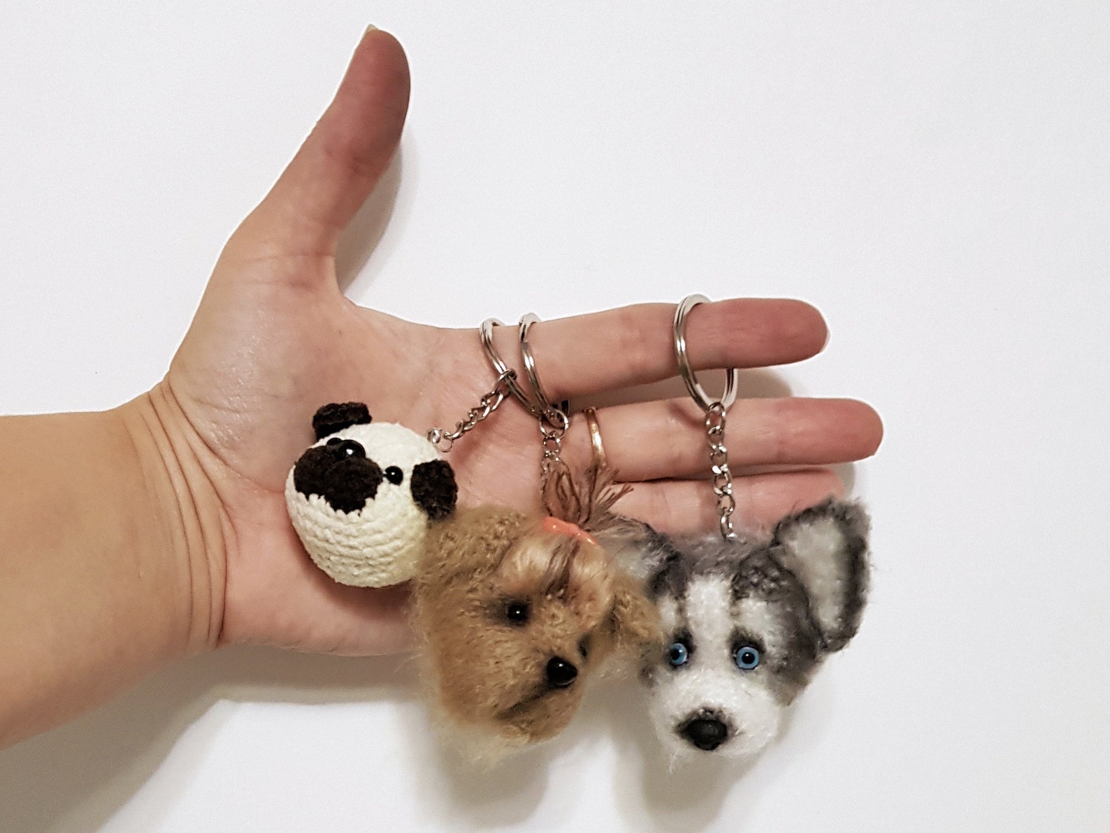 Custom Dog keychain . Husky. / Realistic dog's head / Etsy