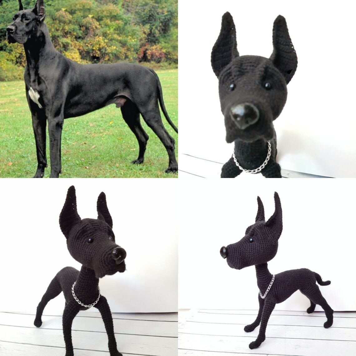 Great Dane dog crochet pattern PDF amigurumi dog crochet Etsy