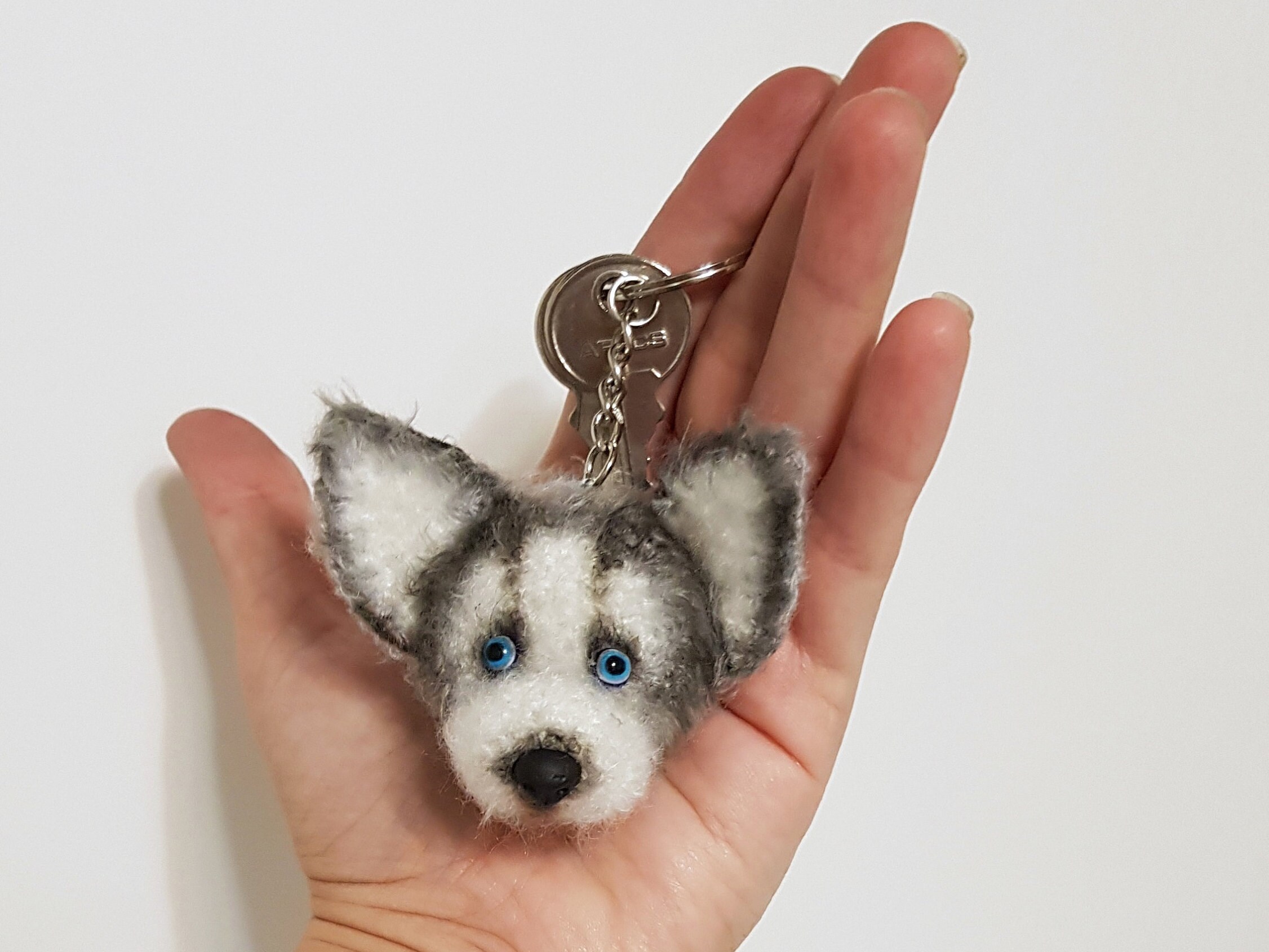 Custom Dog keychain . Husky. / Realistic dog's head / Etsy