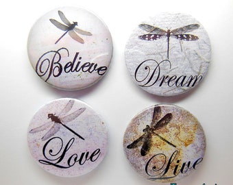 Magnet Set - Inspirierende Sprüche - 4 Magnete, Kühlschrankmagnete,  Kleinigkeit, Mitbringsel, Geschenkidee, kleine Geschenke