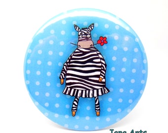 Taschenspiegel lustiges Zebra