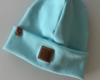 Hipster Beanie aqua blau