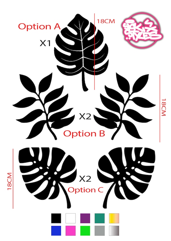 Reptile Enclosure Leaf Decals | Waterproof Vivarium Stickers