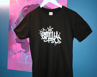 Graffiti T-Shirt, Personalised, Custom Design Original Hand Drawn