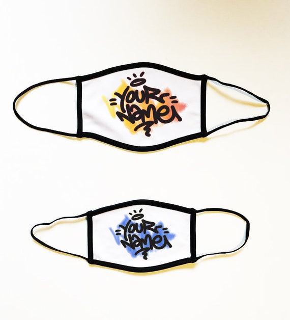Personalised Graffiti Mask Custom Design Original Hand Drawn Etsy