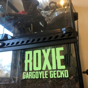 custom name reptile enclosure vinyl sticker.
gargoyle gecko
glow in the dark