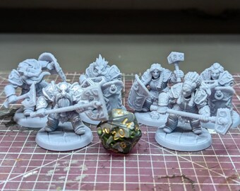 Defenders of Lok-Badar Dwarf Miniatures – Heavily Armored Fantasy Warriors for RPGs