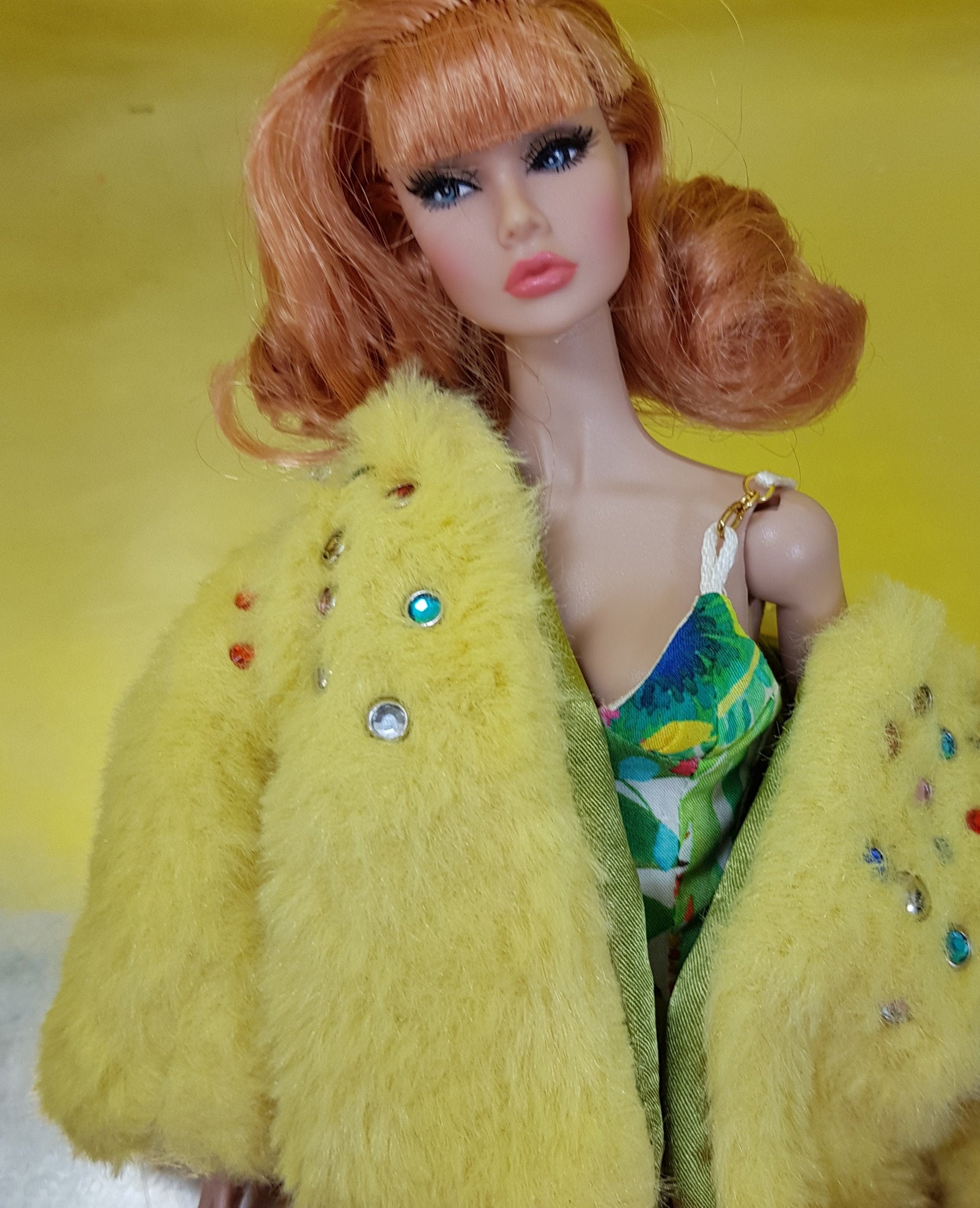 Fellmantel für 12 Zoll Modepuppe FashionRoyalty Poppy Parker Oder Puppe