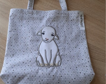 kleine Stofftasche bestickt