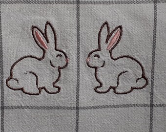 Embroidered tea towel