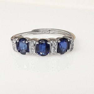Sapphire Ring,925 Sterling Silver Ring,Handmade ring,Oval Cut ring,sapphire Engagement ring,Gift For her, wedding ring, anniversary gift