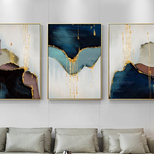 Modern Abstract Paintings Oversized Wall Art Canvas Large Etsy