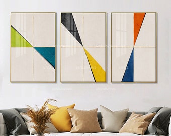 3 Pieces Wall Art Abstract Gold Art Acrylic Paintings on | Etsy