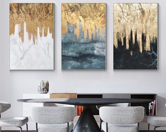 KDXAOBEI Pittura colorata su tela Grande arte da parete Pittura di arte astratta Opera d'arte incorniciata per pareti Decorazione della parete del