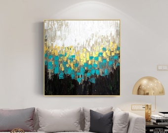 Abstract colorful Original Acrylic Painting On Canvas  Extra Large Wall art Dinning Room  Pictures Decor cuadros abstractos for living room