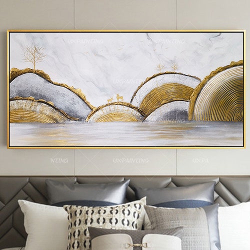 Geometric art popular Original Abstract Acrylic Paintings On Canvas Large painting Gold art modern art Wall pictures home Decor cuadros abstractos