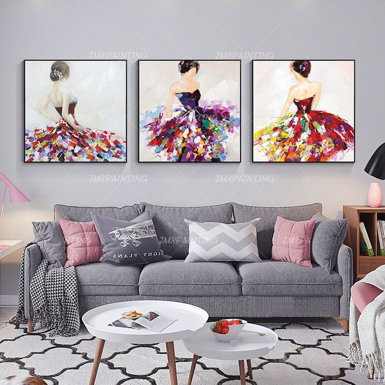 Framed wall art Original art beautiful Ballet girl Paintings Etsy