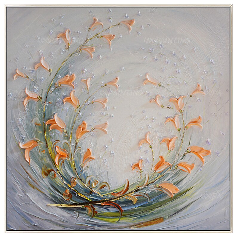 Abstract Floral Painting Original Petals Painting Flower Extra Etsy