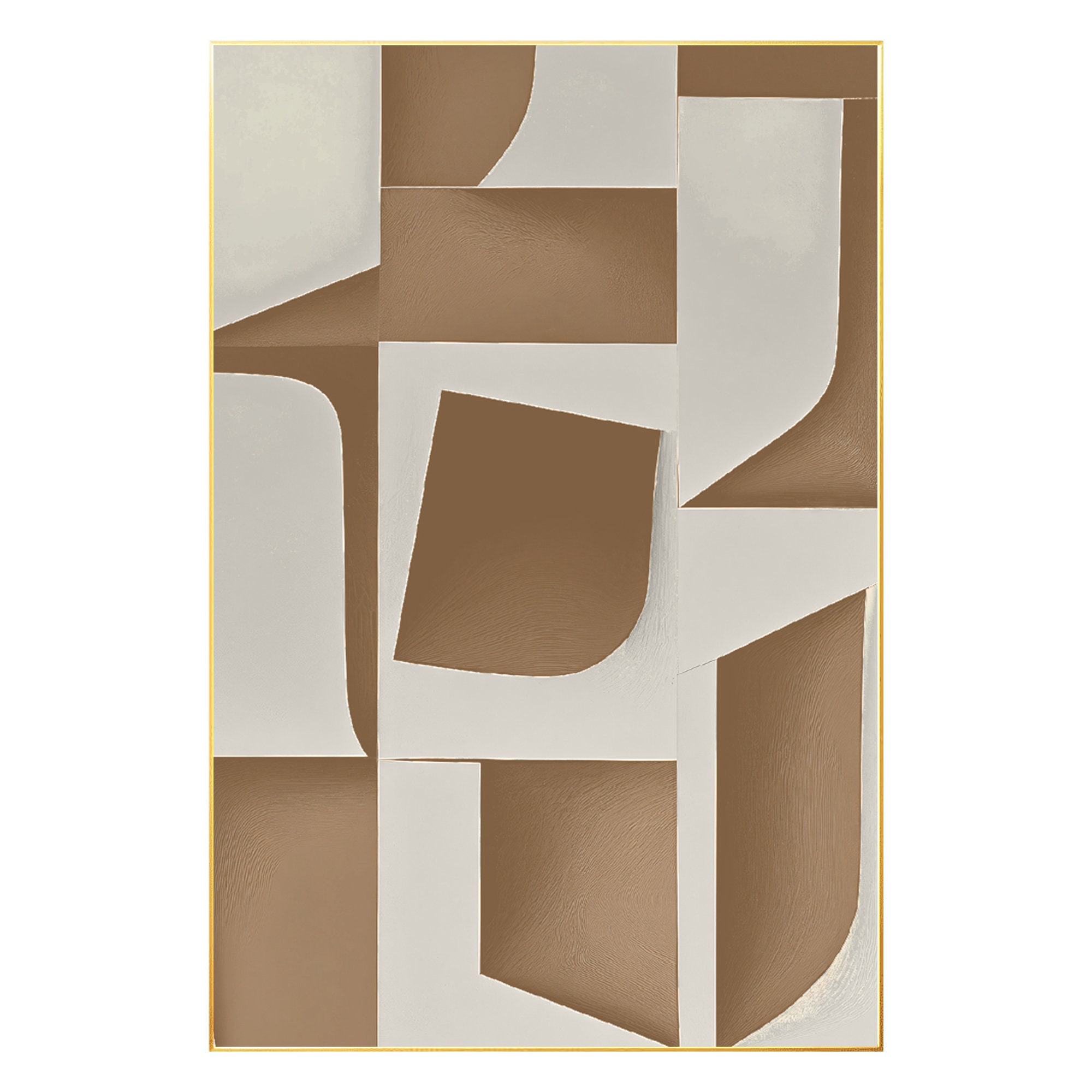 Beige Gray Abstract Painting on Canvas, Minimalist Painting Wall Art ...
