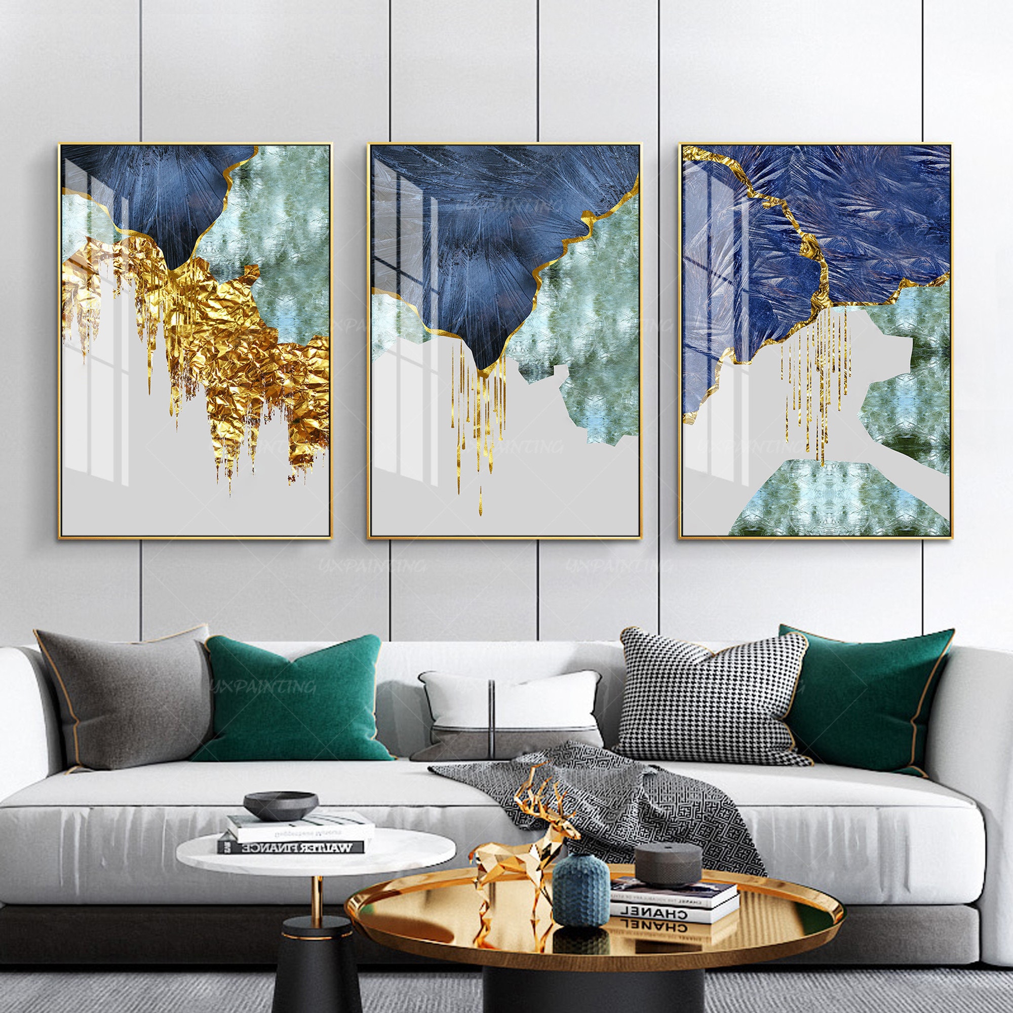 3 Matching Paintings on Canvas Set of Three Wall Art Framed Woman Oil  Paintings 3 Piece Art Work 30x40 Triptych Wall Art Large Paintings Set 