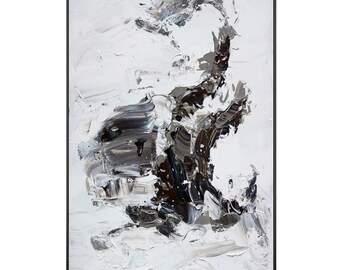 油彩画「白と黒の構成」F10号／モダン抽象の一点 油絵 額なし il_340x270.4126605903_c0m2.jpg