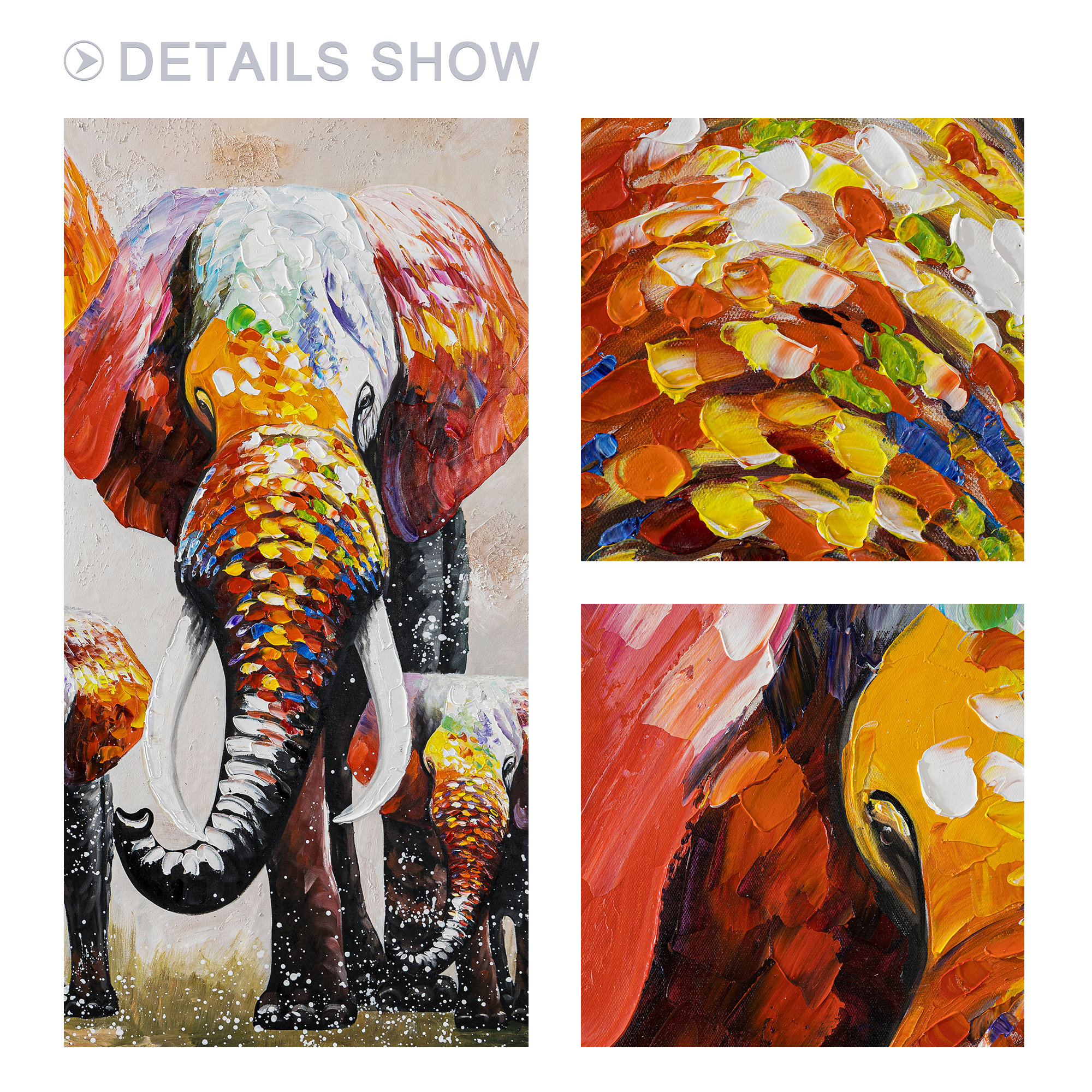 WOWDECOR - Dipingere con i Numeri Fai da Te, per Adulti, Bambine, Elefante, Cervo, Delfino, 40 x 50 cm, prestampato