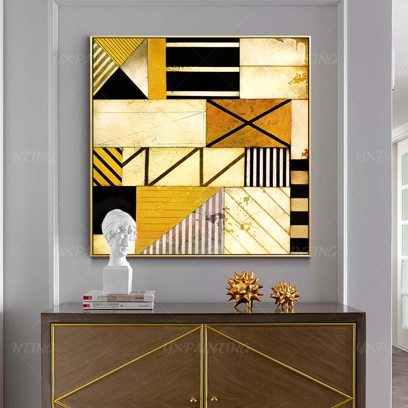 Geometric Art Abstract Paintings on Canvas Original Acrylic - Etsy