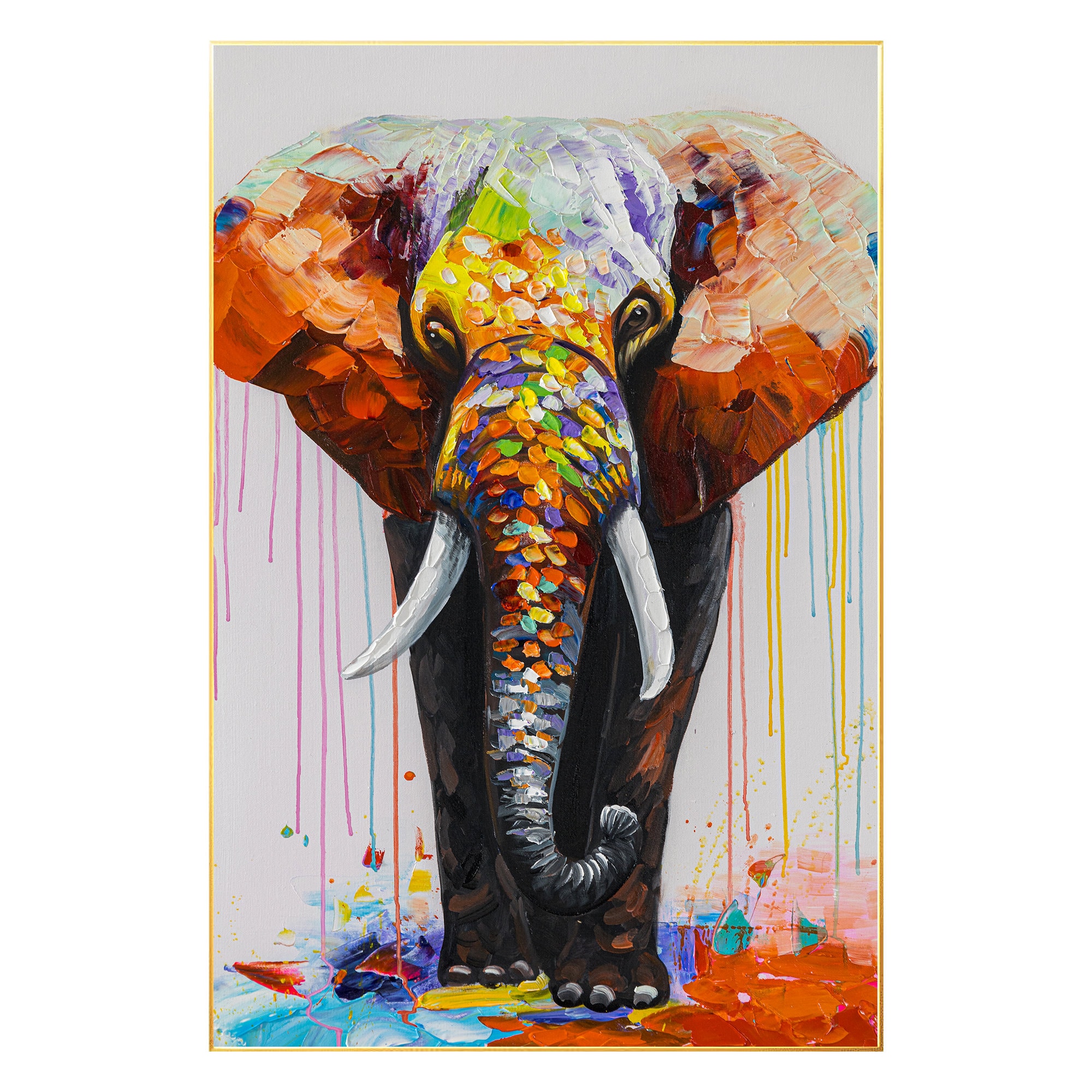 絵画  ｜手描き｜油絵 ｜オリジナル ｜象 ｜ELEPHANT 絵を描く象 Elephant Painting 【Mesa Elephant Camp】 - YouTube