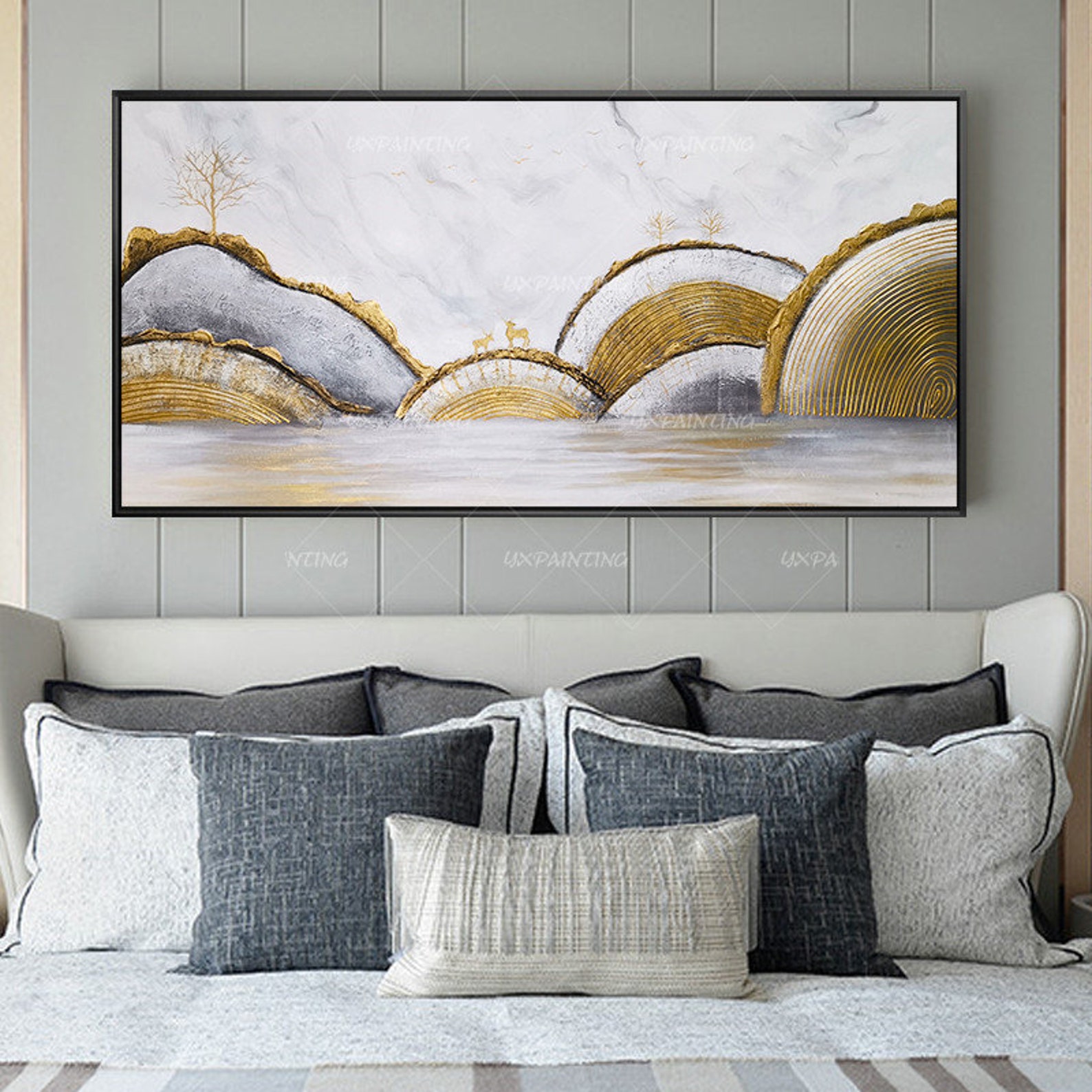 Geometric Art Original Abstract Acrylic Paintings on Canvas Etsy