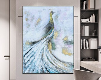 【原画　孔雀　動物画　絵画　アクリル画　現代アート　細密画　手描き　一点物】 il_340x270.1887895942_9hqs.jpg