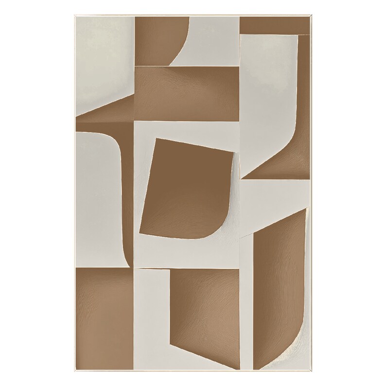 Beige Gray Abstract Painting on Canvas, Minimalist Painting Wall Art ...