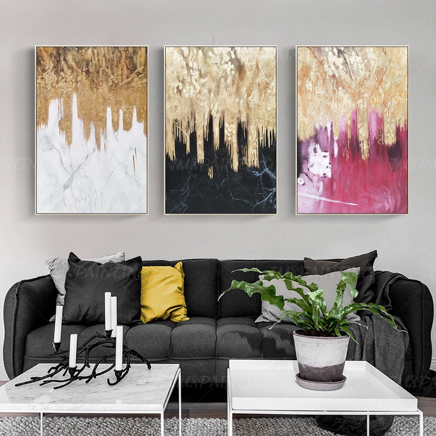 Gold Art 12 Piece Wall Art Original Abstract Painting Set of 12 Etsy Gold Art 12 Piece Wall Art Original Abstract Painting Set of 12 Etsy