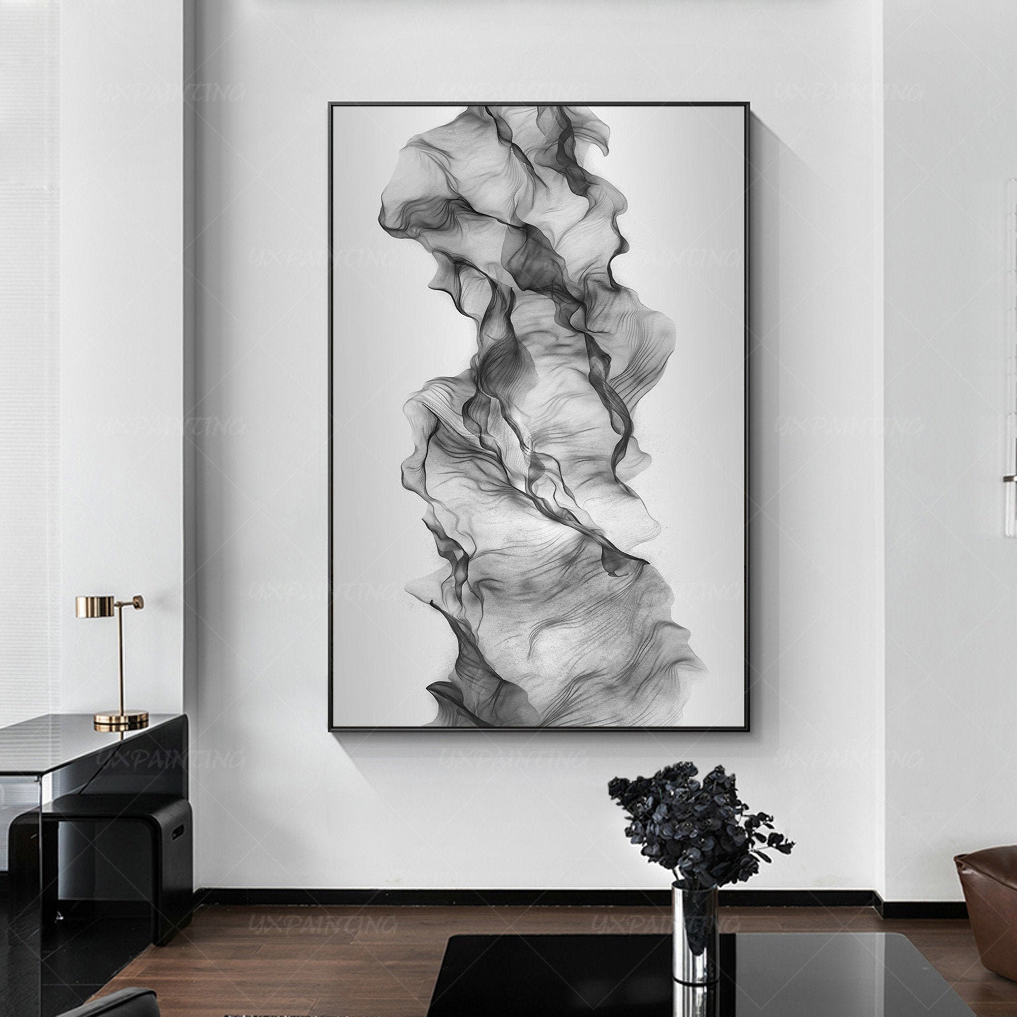 Large framed wall art modern art print custom painting from | Etsy