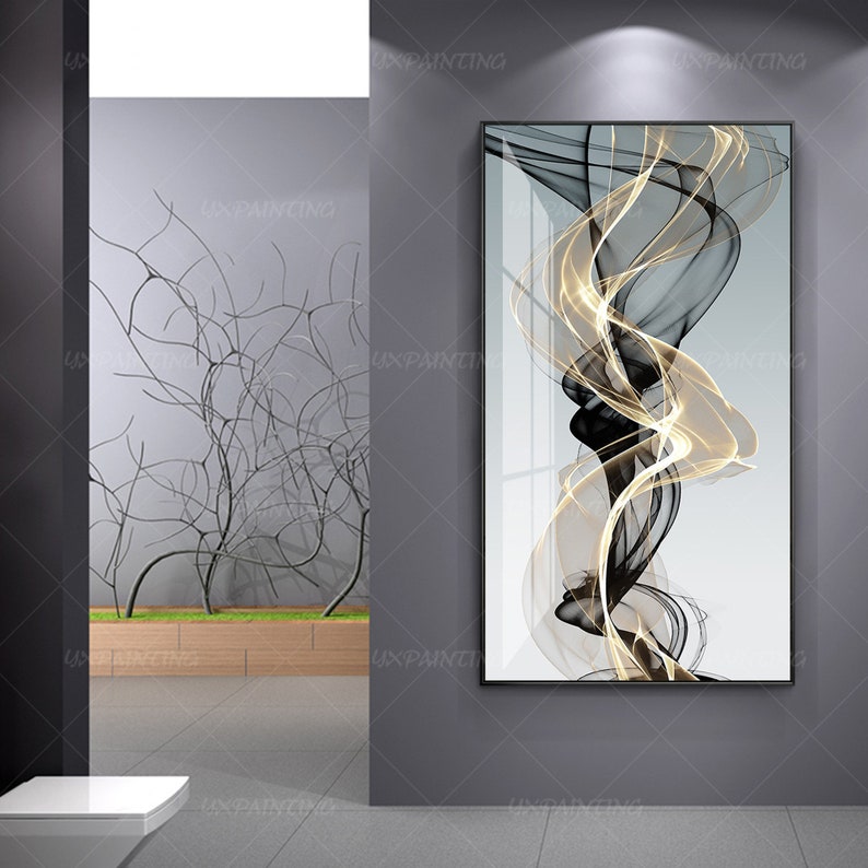 Water color Digital prints art Gold art framed painting Geometric Abstract Fog Print On Canvas printable wall art Large Wall Art Picture