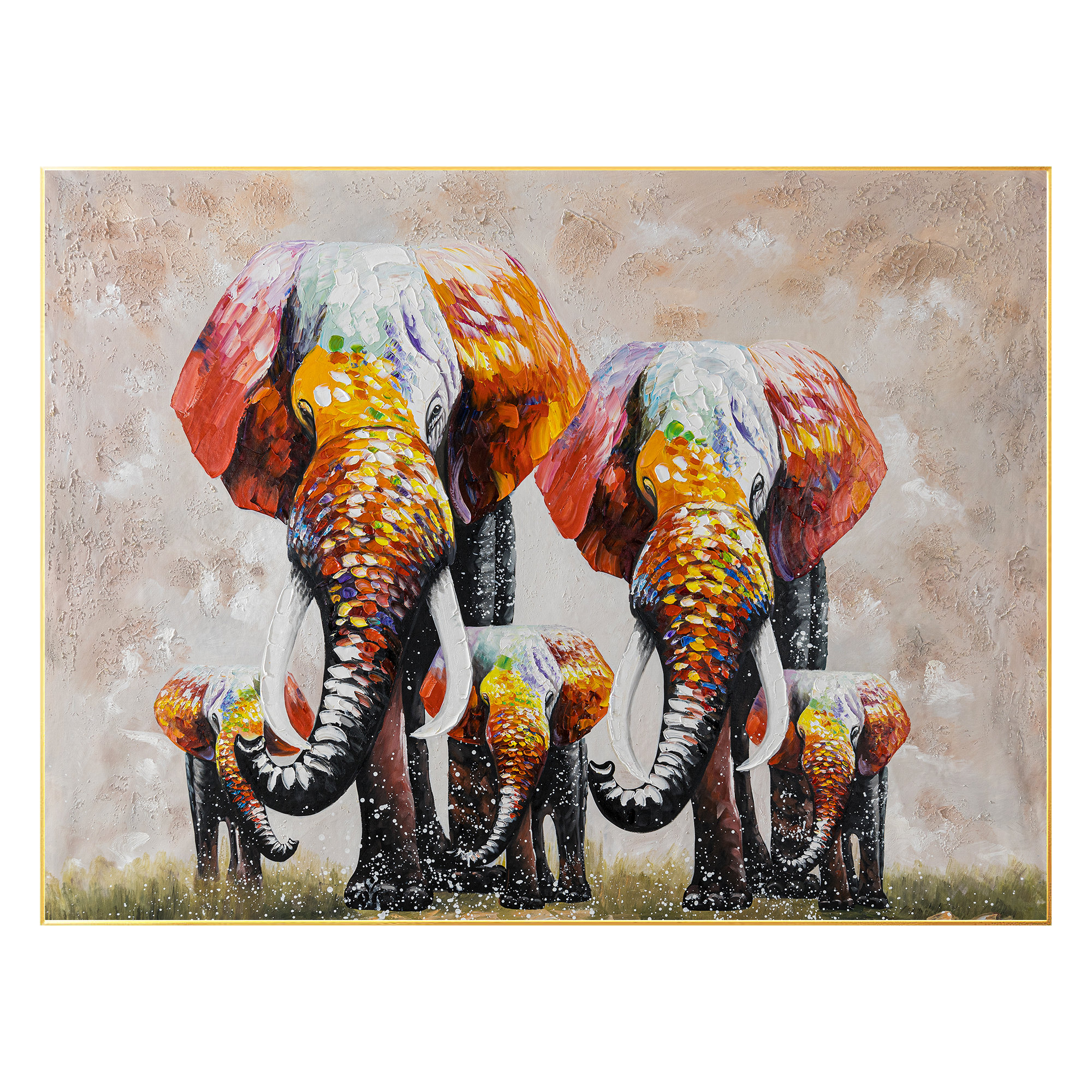 Pittura Ad Olio Con Numeri Per Adulti E Bambini: Quadro Elefante Nella Foresta 40x50 Cm | Wowdecor Fai Da Te Con Tela Prestampata - 4