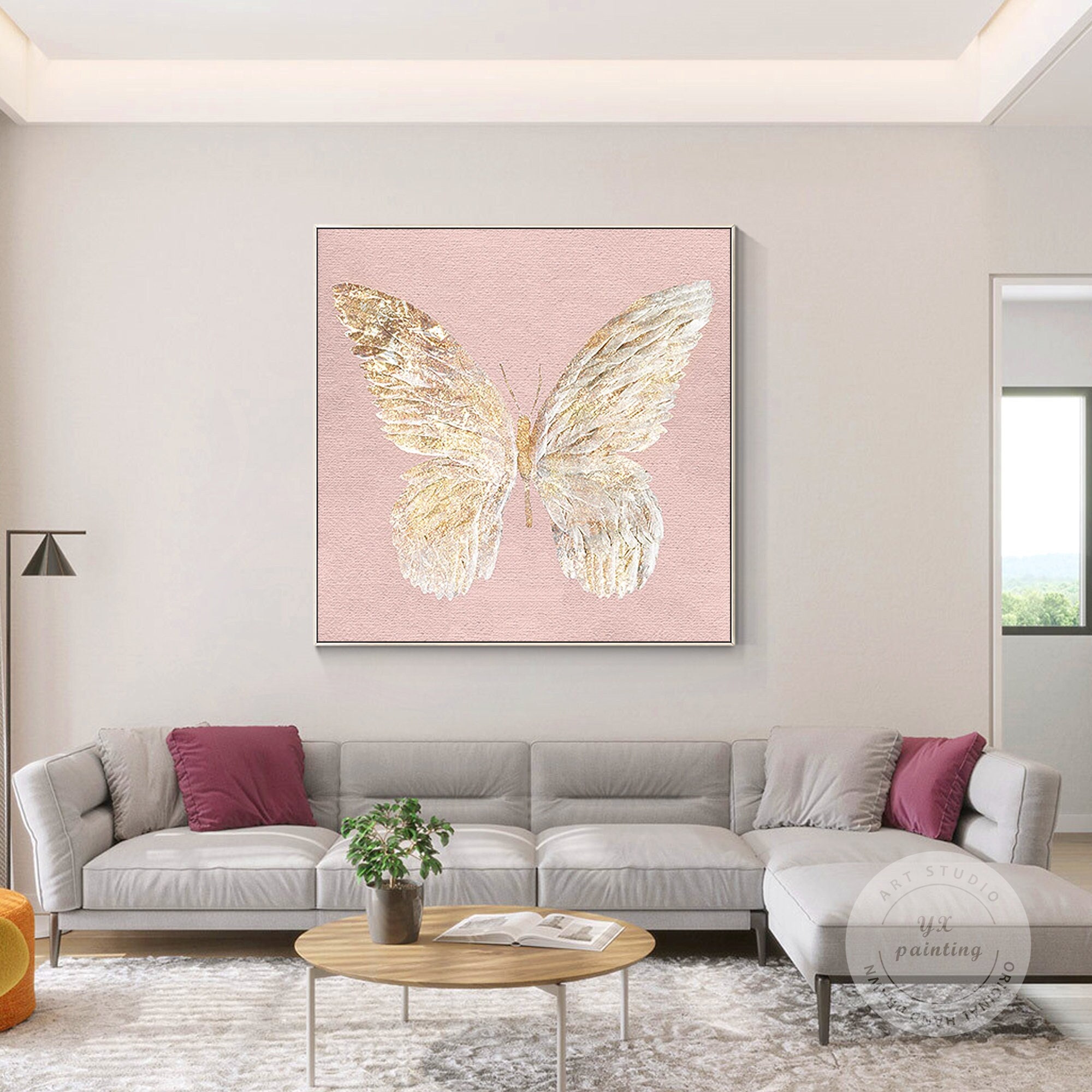 Gold butterfly coffee table outlet
