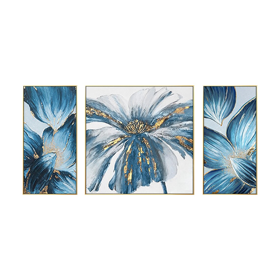 3 pieces wall art abstract floral Painting set of 3 wall art Etsy