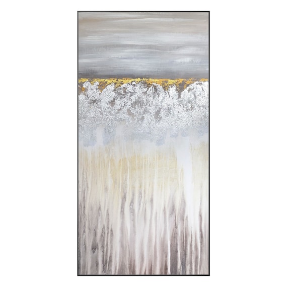 アクリル抽象画 金銀 アクリル抽象画 金銀